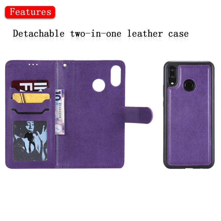 For Huawei nova 3 Solid Color Horizontal Flip Protective Case with Holder & Card Slots & Wallet & Photo Frame & Lanyard