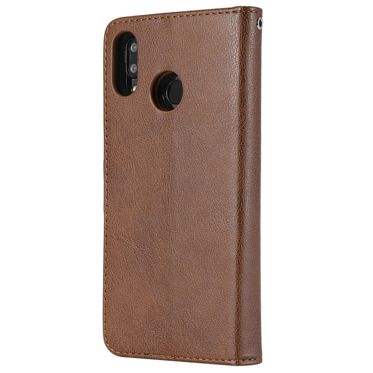 For Huawei nova 3 Solid Color Horizontal Flip Protective Case with Holder & Card Slots & Wallet & Photo Frame & Lanyard