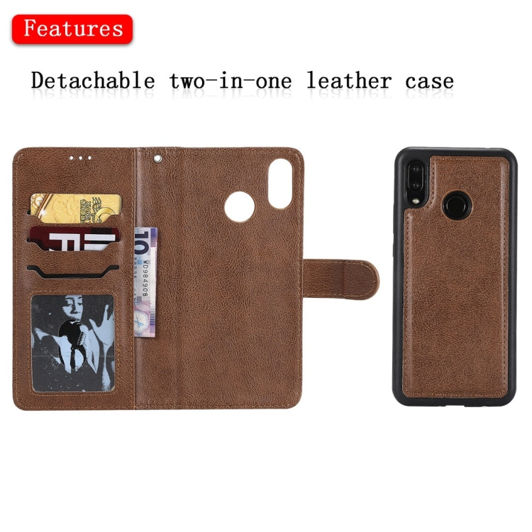 For Huawei nova 3 Solid Color Horizontal Flip Protective Case with Holder & Card Slots & Wallet & Photo Frame & Lanyard