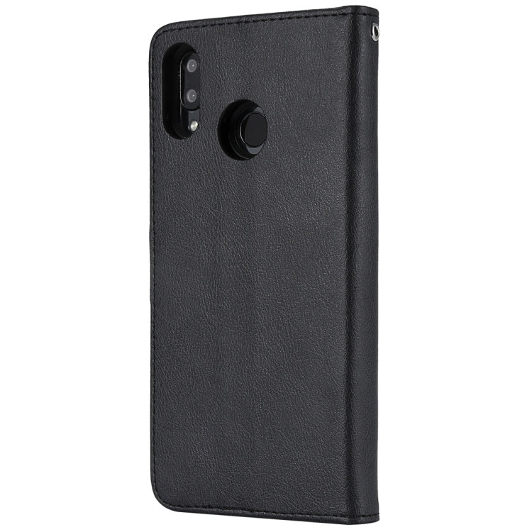 For Huawei nova 3 Solid Color Horizontal Flip Protective Case with Holder & Card Slots & Wallet & Photo Frame & Lanyard
