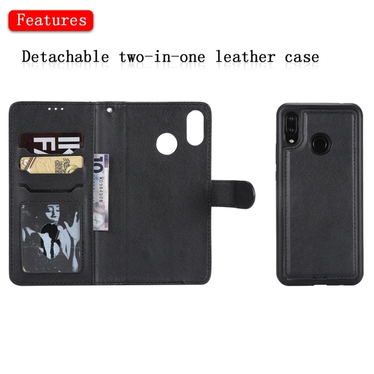 For Huawei nova 3 Solid Color Horizontal Flip Protective Case with Holder & Card Slots & Wallet & Photo Frame & Lanyard