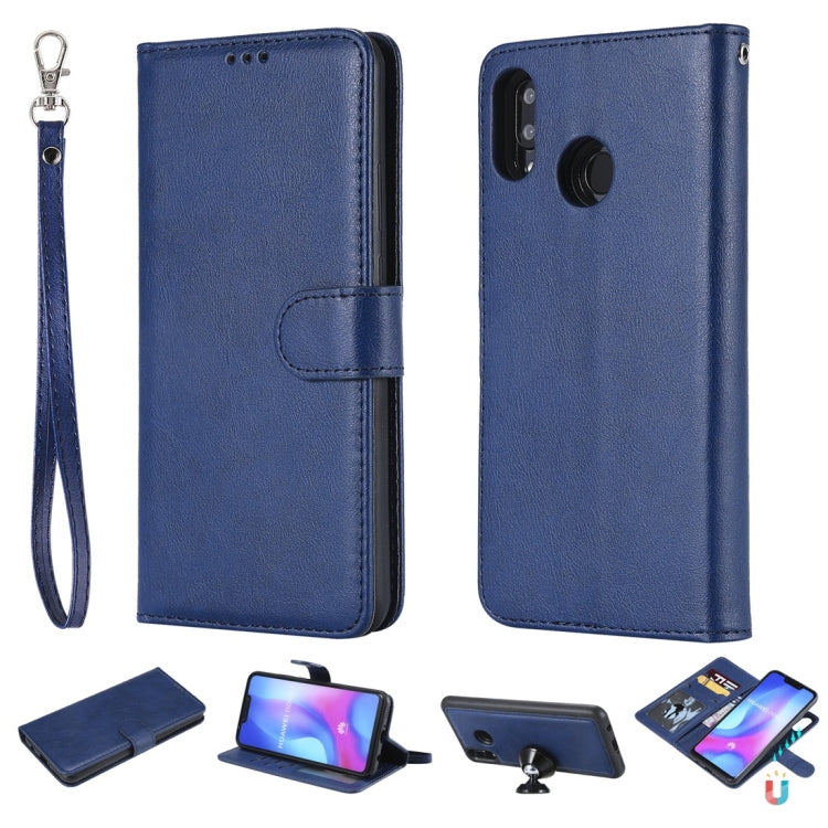 For Huawei nova 3 Solid Color Horizontal Flip Protective Case with Holder & Card Slots & Wallet & Photo Frame & Lanyard