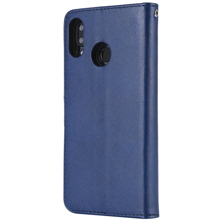 For Huawei nova 3 Solid Color Horizontal Flip Protective Case with Holder & Card Slots & Wallet & Photo Frame & Lanyard
