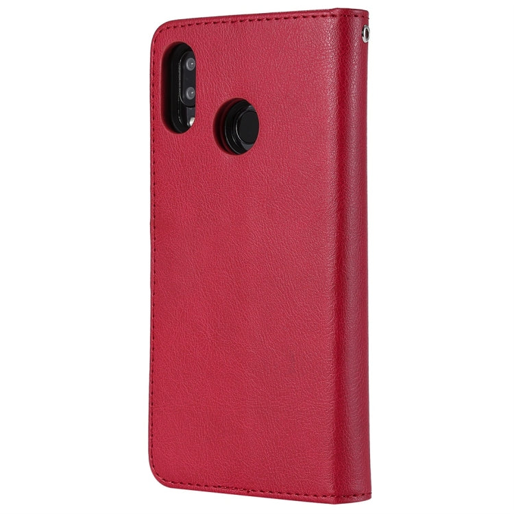 For Huawei nova 3 Solid Color Horizontal Flip Protective Case with Holder & Card Slots & Wallet & Photo Frame & Lanyard