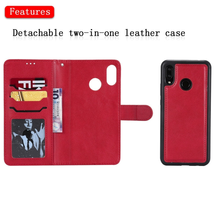 For Huawei nova 3 Solid Color Horizontal Flip Protective Case with Holder & Card Slots & Wallet & Photo Frame & Lanyard