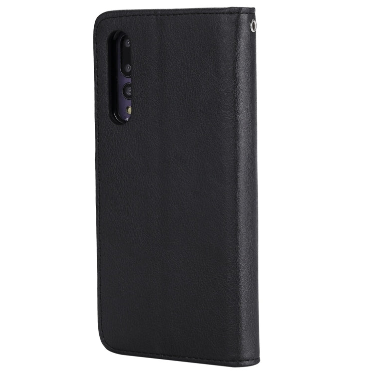 For Huawei P20 Pro Solid Color Horizontal Flip Protective Case with Holder & Card Slots & Wallet & Photo Frame & Lanyard