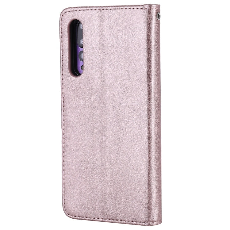 For Huawei P20 Pro Solid Color Horizontal Flip Protective Case with Holder & Card Slots & Wallet & Photo Frame & Lanyard