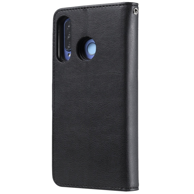 For Huawei P30 Lite / nova 4e Solid Color Horizontal Flip Protective Case with Holder & Card Slots & Wallet & Photo Frame & Lanyard