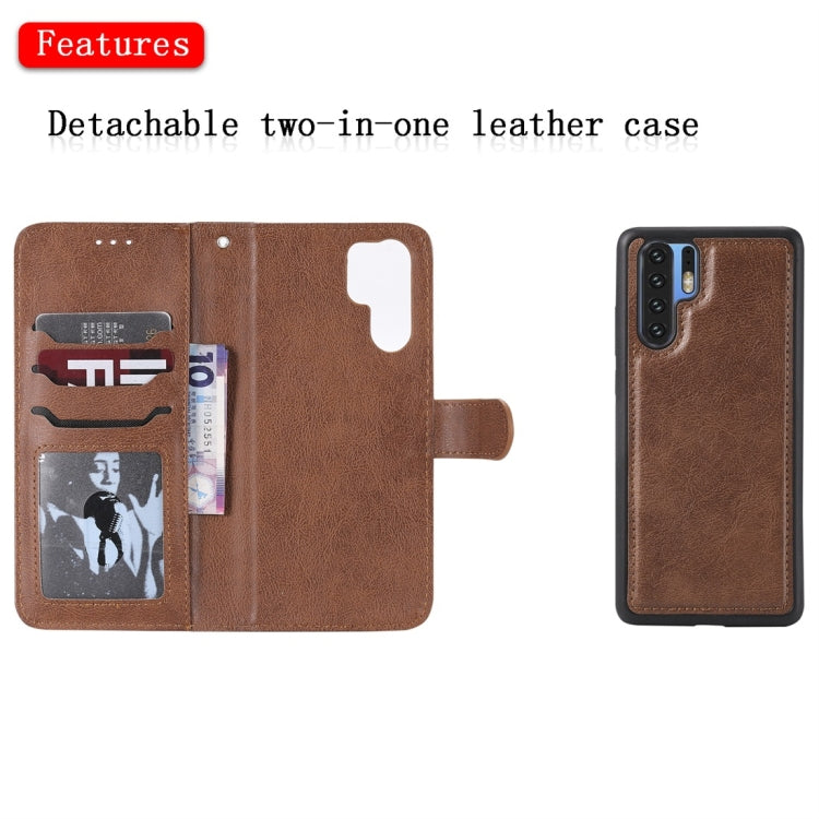 For Huawei P30 Pro Solid Color Horizontal Flip Protective Case with Holder & Card Slots & Wallet & Photo Frame & Lanyard