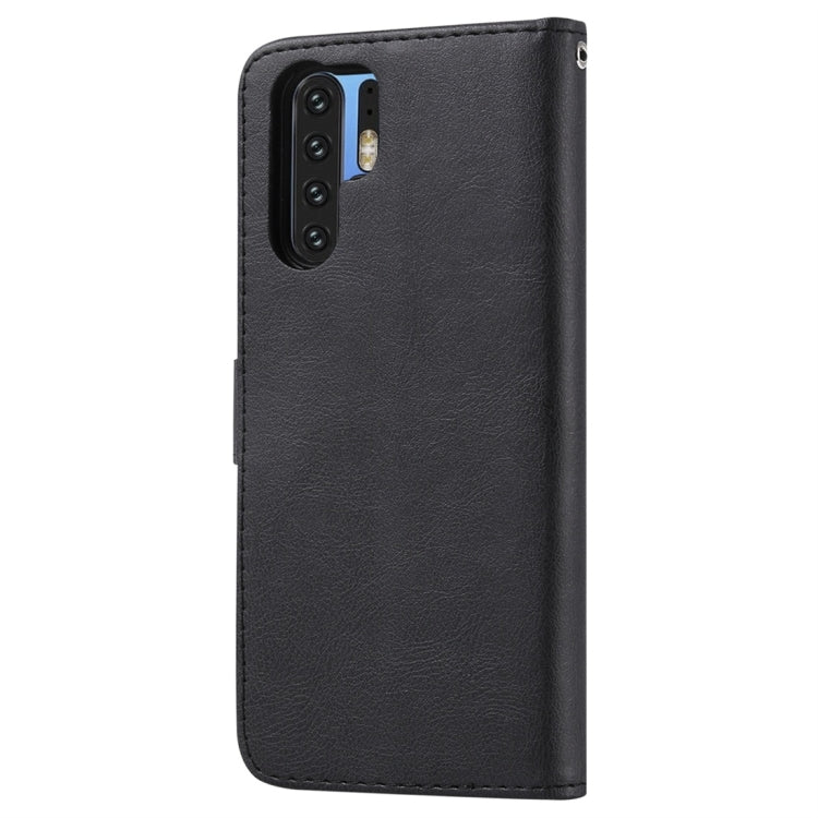 For Huawei P30 Pro Solid Color Horizontal Flip Protective Case with Holder & Card Slots & Wallet & Photo Frame & Lanyard