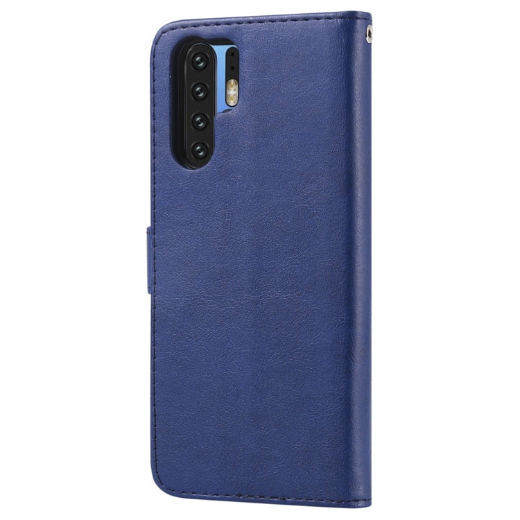 For Huawei P30 Pro Solid Color Horizontal Flip Protective Case with Holder & Card Slots & Wallet & Photo Frame & Lanyard