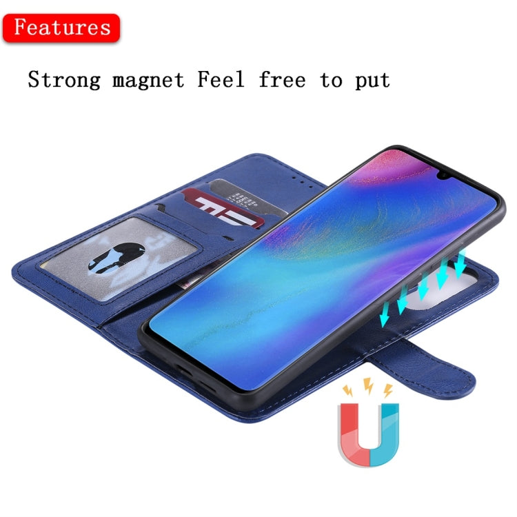 For Huawei P30 Pro Solid Color Horizontal Flip Protective Case with Holder & Card Slots & Wallet & Photo Frame & Lanyard