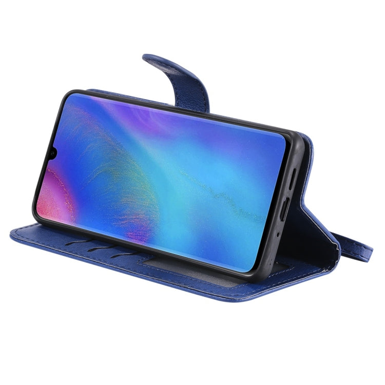 For Huawei P30 Pro Solid Color Horizontal Flip Protective Case with Holder & Card Slots & Wallet & Photo Frame & Lanyard