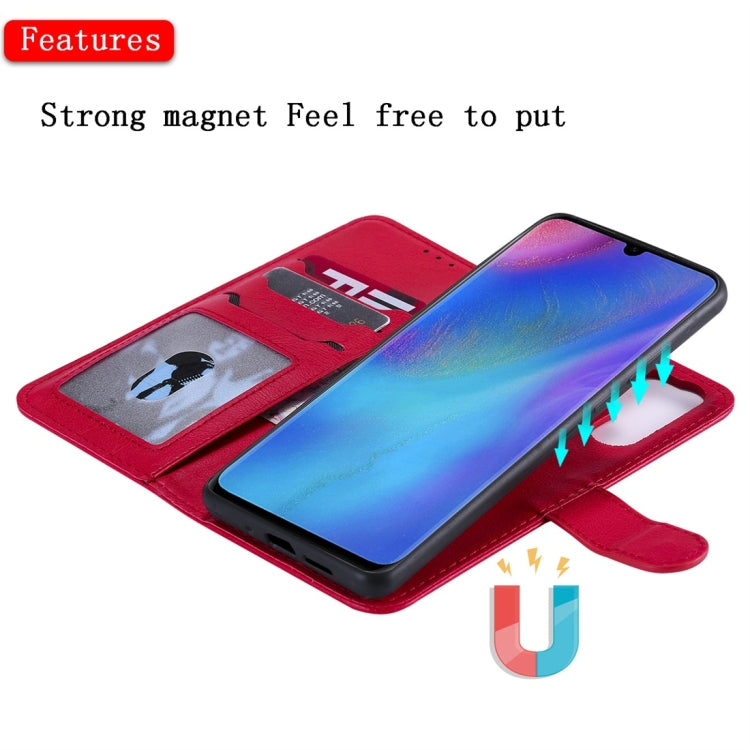 For Huawei P30 Pro Solid Color Horizontal Flip Protective Case with Holder & Card Slots & Wallet & Photo Frame & Lanyard