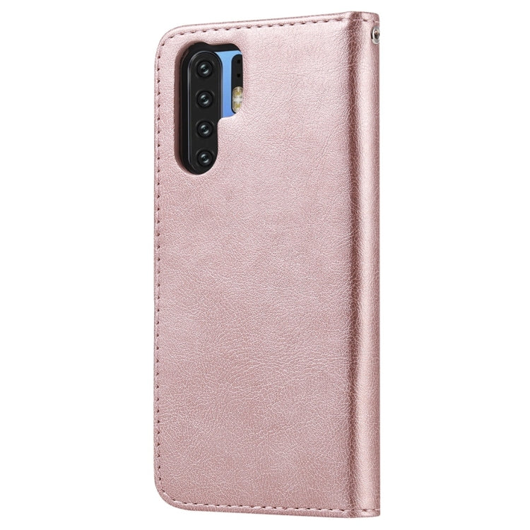 For Huawei P30 Pro Solid Color Horizontal Flip Protective Case with Holder & Card Slots & Wallet & Photo Frame & Lanyard