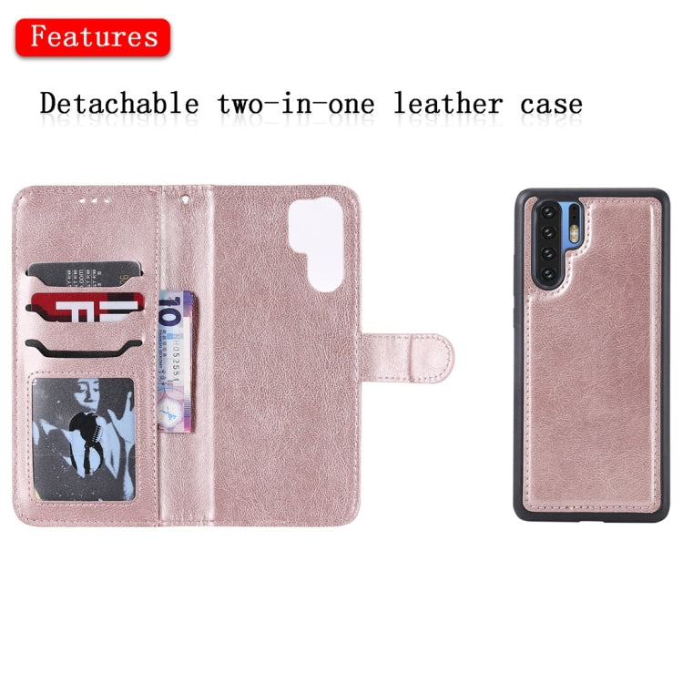 For Huawei P30 Pro Solid Color Horizontal Flip Protective Case with Holder & Card Slots & Wallet & Photo Frame & Lanyard