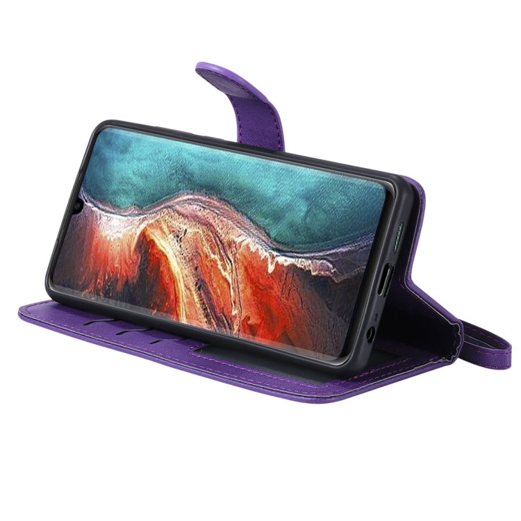 For Huawei P30 Solid Color Horizontal Flip Protective Case with Holder & Card Slots & Wallet & Photo Frame & Lanyard