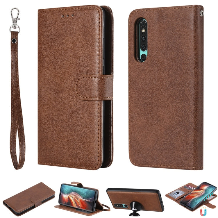 For Huawei P30 Solid Color Horizontal Flip Protective Case with Holder & Card Slots & Wallet & Photo Frame & Lanyard