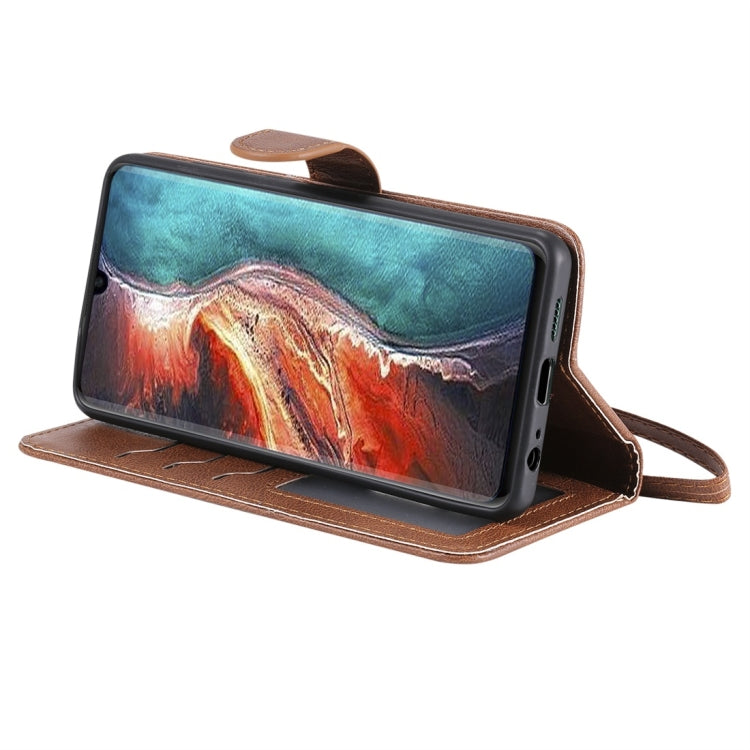 For Huawei P30 Solid Color Horizontal Flip Protective Case with Holder & Card Slots & Wallet & Photo Frame & Lanyard