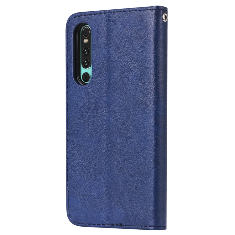 For Huawei P30 Solid Color Horizontal Flip Protective Case with Holder & Card Slots & Wallet & Photo Frame & Lanyard