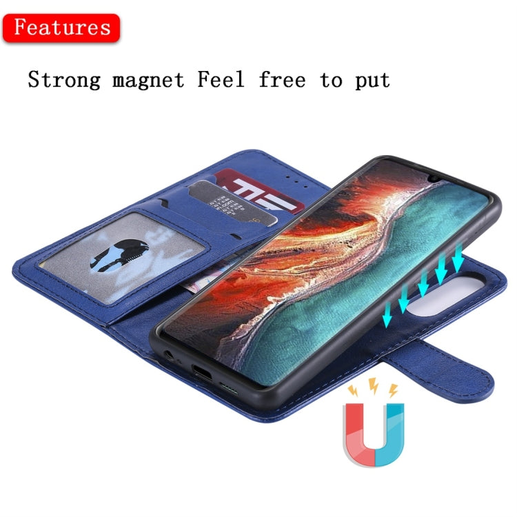 For Huawei P30 Solid Color Horizontal Flip Protective Case with Holder & Card Slots & Wallet & Photo Frame & Lanyard