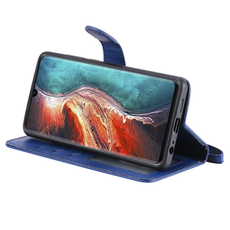For Huawei P30 Solid Color Horizontal Flip Protective Case with Holder & Card Slots & Wallet & Photo Frame & Lanyard