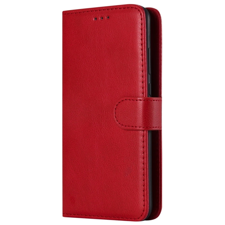 For Huawei P30 Solid Color Horizontal Flip Protective Case with Holder & Card Slots & Wallet & Photo Frame & Lanyard