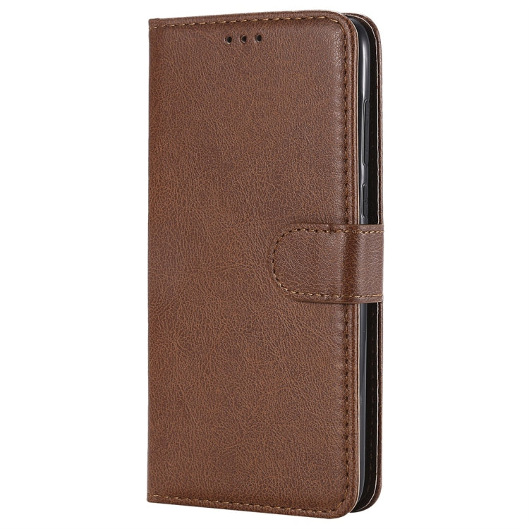 For Huawei P Smart / Enjoy 7s Solid Color Horizontal Flip Protective Case with Holder & Card Slots & Wallet & Photo Frame & Lanyard
