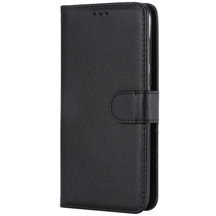 For Huawei P Smart / Enjoy 7s Solid Color Horizontal Flip Protective Case with Holder & Card Slots & Wallet & Photo Frame & Lanyard
