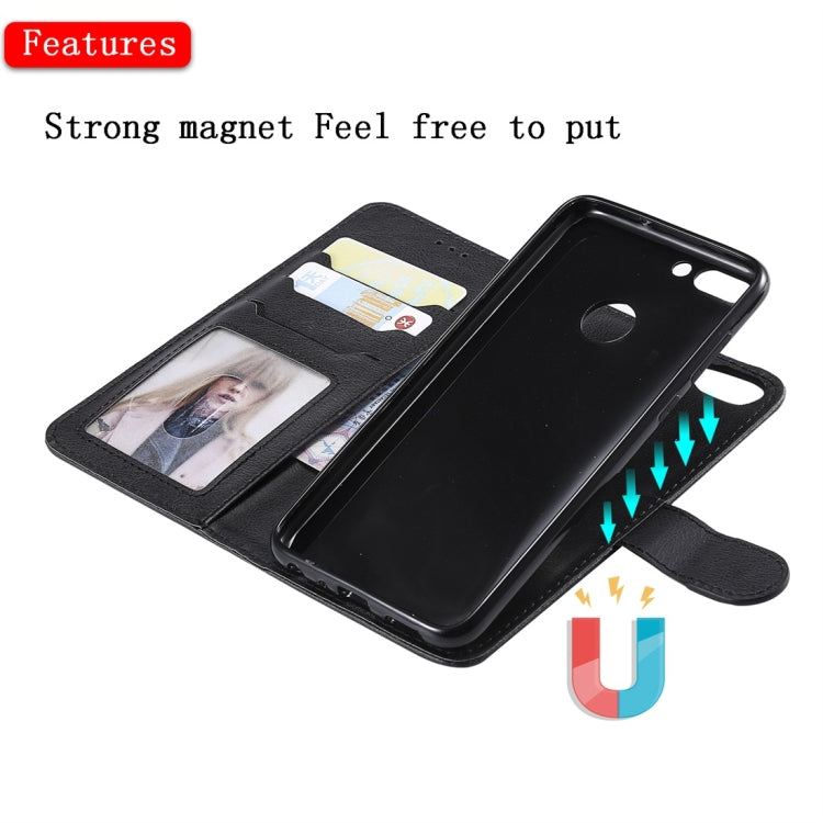 For Huawei P Smart / Enjoy 7s Solid Color Horizontal Flip Protective Case with Holder & Card Slots & Wallet & Photo Frame & Lanyard