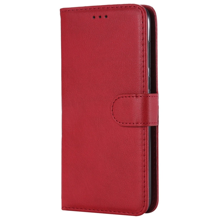 For Huawei P Smart / Enjoy 7s Solid Color Horizontal Flip Protective Case with Holder & Card Slots & Wallet & Photo Frame & Lanyard