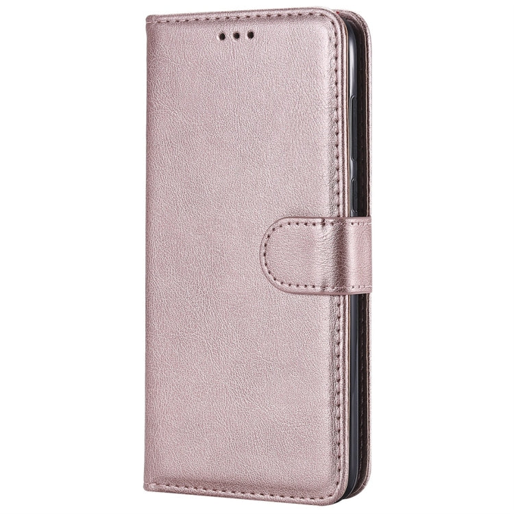 For Huawei P Smart / Enjoy 7s Solid Color Horizontal Flip Protective Case with Holder & Card Slots & Wallet & Photo Frame & Lanyard