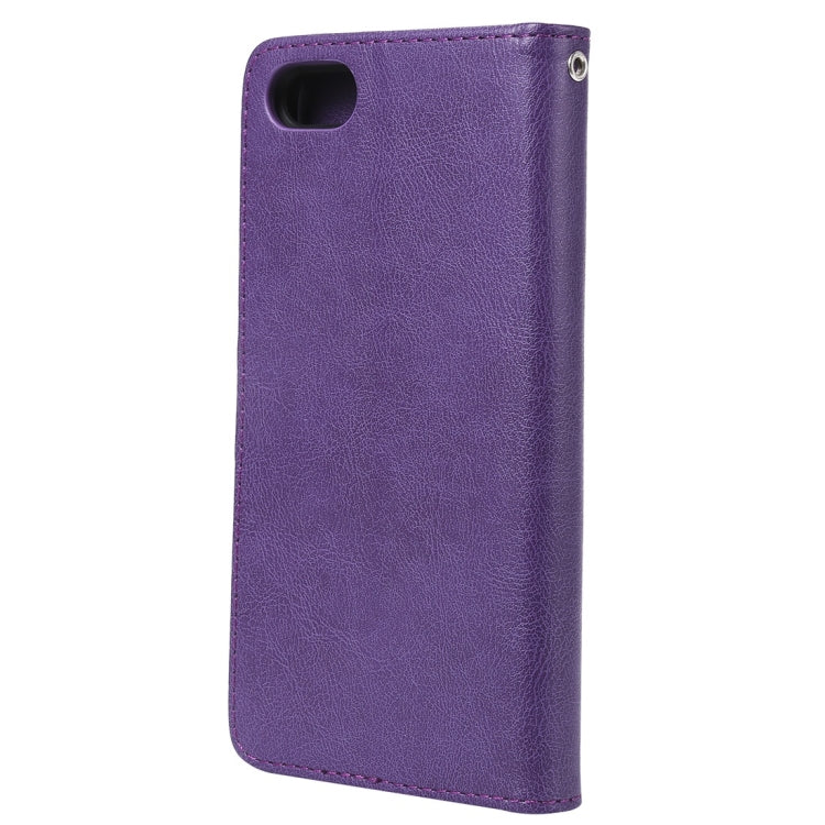 For Huawei Y5 Prime (2018) Solid Color Horizontal Flip Protective Case with Holder & Card Slots & Wallet & Photo Frame & Lanyard