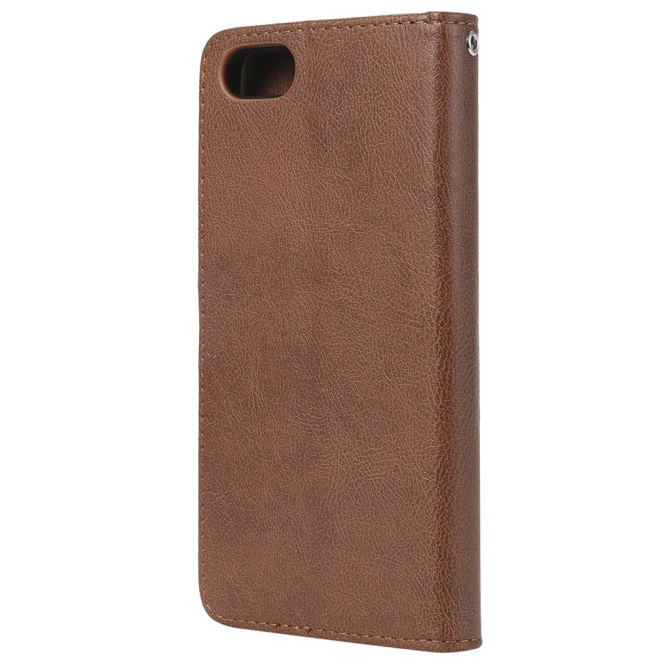 For Huawei Y5 Prime (2018) Solid Color Horizontal Flip Protective Case with Holder & Card Slots & Wallet & Photo Frame & Lanyard