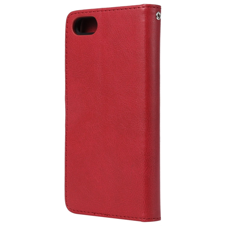 For Huawei Y5 Prime (2018) Solid Color Horizontal Flip Protective Case with Holder & Card Slots & Wallet & Photo Frame & Lanyard