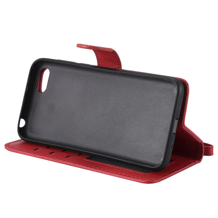 For Huawei Y5 Prime (2018) Solid Color Horizontal Flip Protective Case with Holder & Card Slots & Wallet & Photo Frame & Lanyard