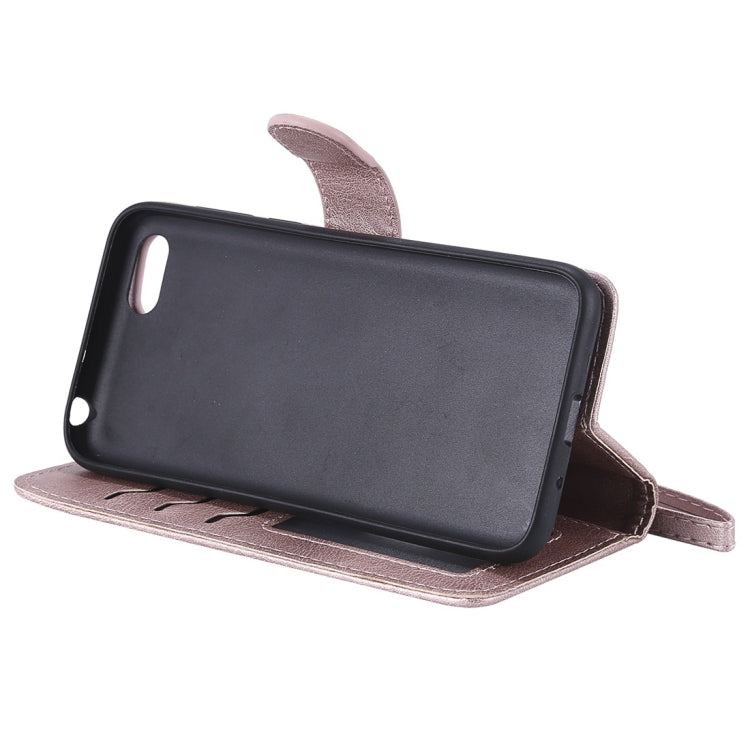 For Huawei Y5 Prime (2018) Solid Color Horizontal Flip Protective Case with Holder & Card Slots & Wallet & Photo Frame & Lanyard