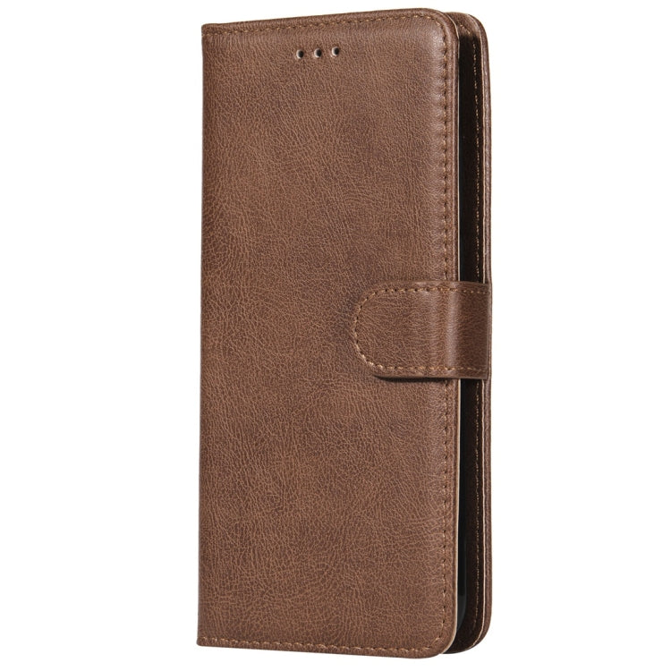 For Huawei Y6 (2018) / Honor 7A Solid Color Horizontal Flip Protective Case with Holder & Card Slots & Wallet & Photo Frame & Lanyard