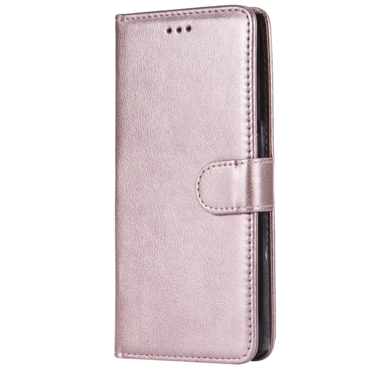 For Huawei Y6 (2018) / Honor 7A Solid Color Horizontal Flip Protective Case with Holder & Card Slots & Wallet & Photo Frame & Lanyard