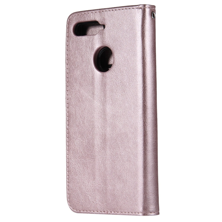For Huawei Y6 (2018) / Honor 7A Solid Color Horizontal Flip Protective Case with Holder & Card Slots & Wallet & Photo Frame & Lanyard