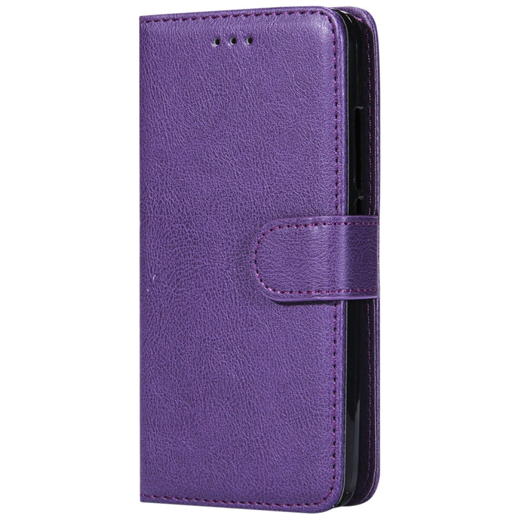 For Huawei Y6 Pro / Enjoy 5 Solid Color Horizontal Flip Protective Case with Holder & Card Slots & Wallet & Photo Frame & Lanyard