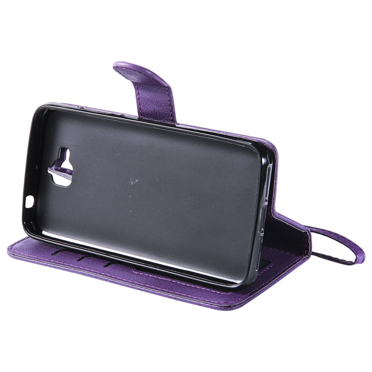For Huawei Y6 Pro / Enjoy 5 Solid Color Horizontal Flip Protective Case with Holder & Card Slots & Wallet & Photo Frame & Lanyard