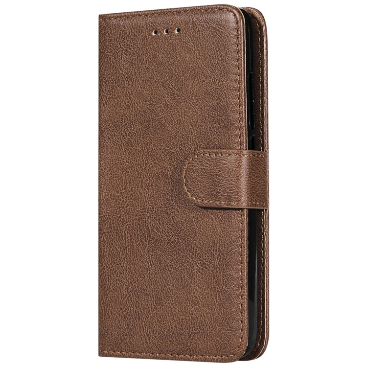 For Huawei Y6 Pro / Enjoy 5 Solid Color Horizontal Flip Protective Case with Holder & Card Slots & Wallet & Photo Frame & Lanyard
