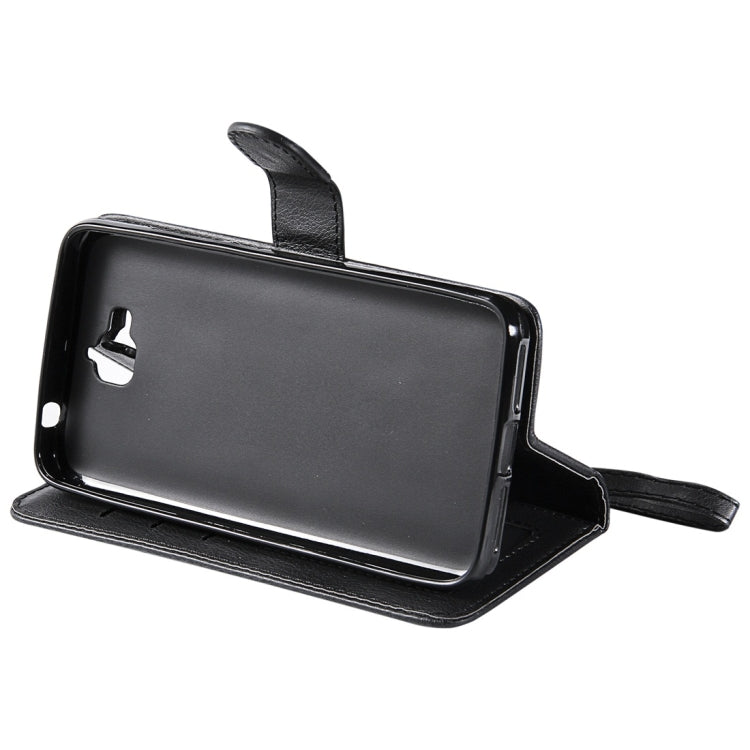 For Huawei Y6 Pro / Enjoy 5 Solid Color Horizontal Flip Protective Case with Holder & Card Slots & Wallet & Photo Frame & Lanyard