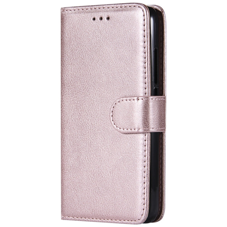 For Huawei Y6 Pro / Enjoy 5 Solid Color Horizontal Flip Protective Case with Holder & Card Slots & Wallet & Photo Frame & Lanyard