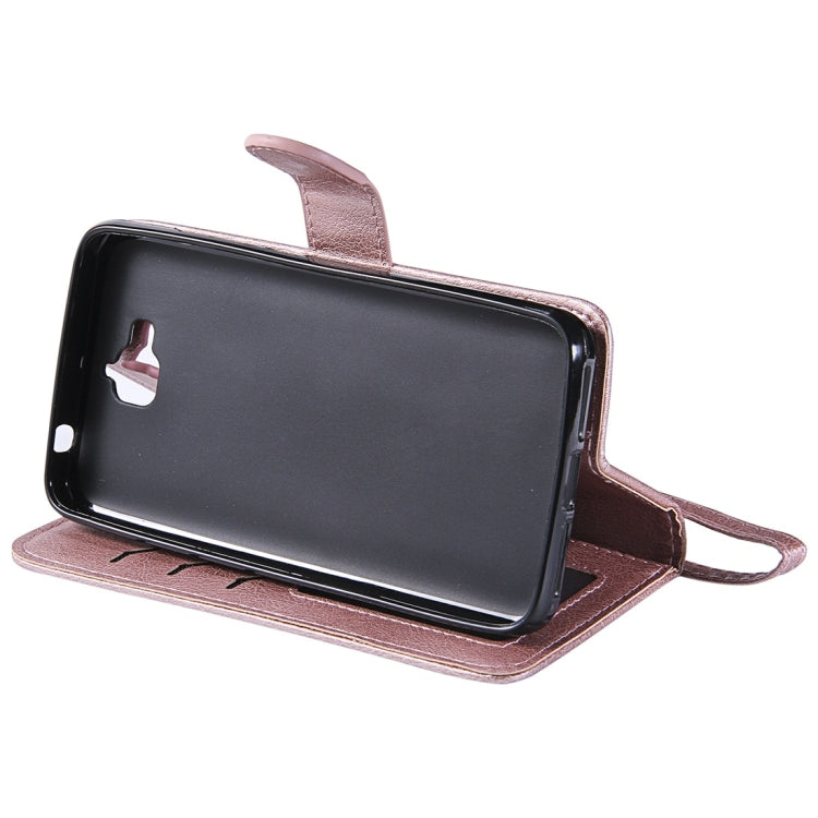For Huawei Y6 Pro / Enjoy 5 Solid Color Horizontal Flip Protective Case with Holder & Card Slots & Wallet & Photo Frame & Lanyard