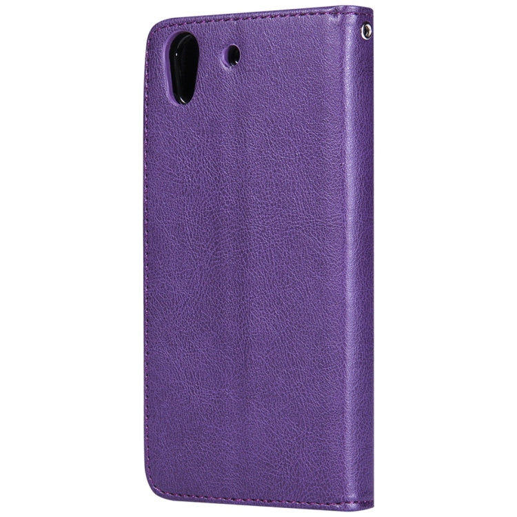 For Huawei Y6 (2019) Solid Color Horizontal Flip Protective Case with Holder & Card Slots & Wallet & Photo Frame & Lanyard