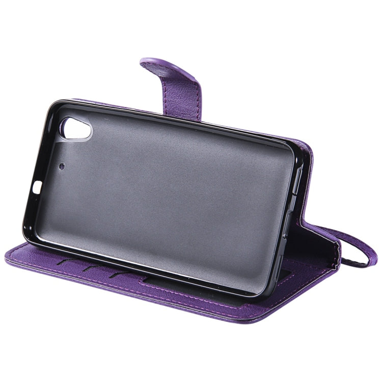 For Huawei Y6 (2019) Solid Color Horizontal Flip Protective Case with Holder & Card Slots & Wallet & Photo Frame & Lanyard