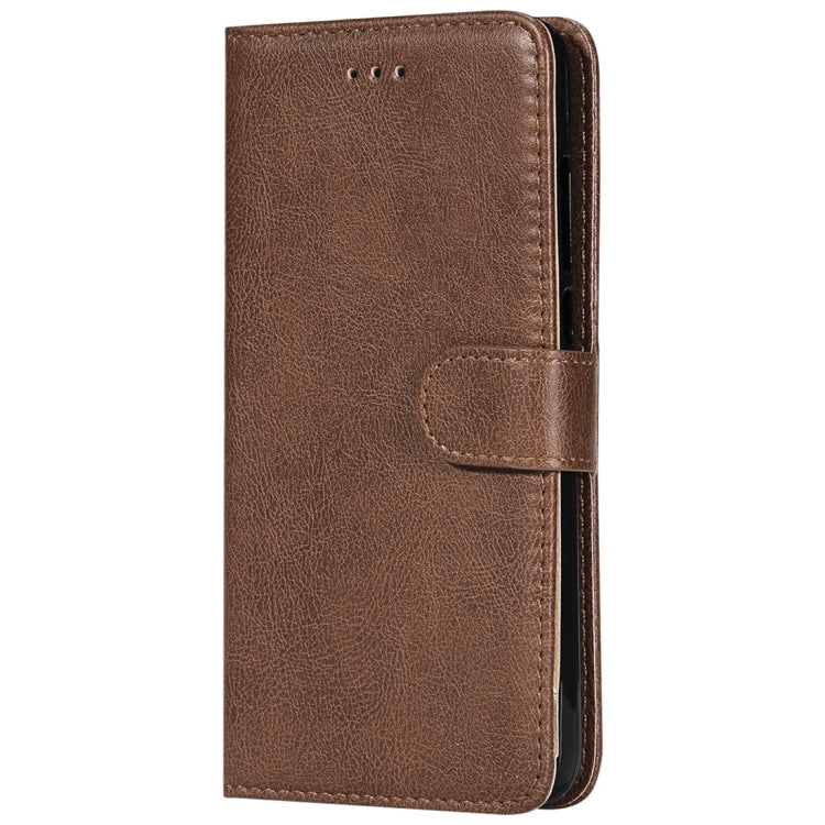 For Huawei Y6 (2019) Solid Color Horizontal Flip Protective Case with Holder & Card Slots & Wallet & Photo Frame & Lanyard