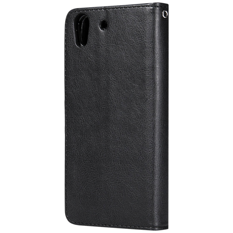 For Huawei Y6 (2019) Solid Color Horizontal Flip Protective Case with Holder & Card Slots & Wallet & Photo Frame & Lanyard